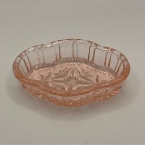 Vintage Pink Depression Glass Trinket Dish